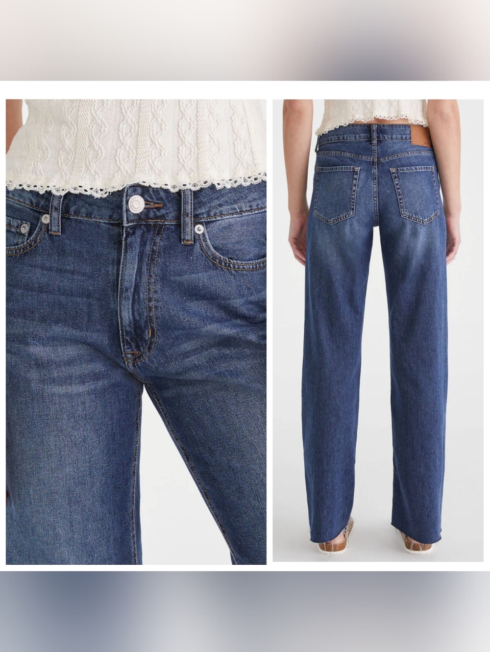 NWT Aeropostale High-Rise Wide Leg Jean Women's 14 Bohemian Vintage Vibes Retro - Picture 2 of 12